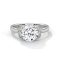 2.00 ct Round Solitaire with Hidden Halo 2ct White Gold