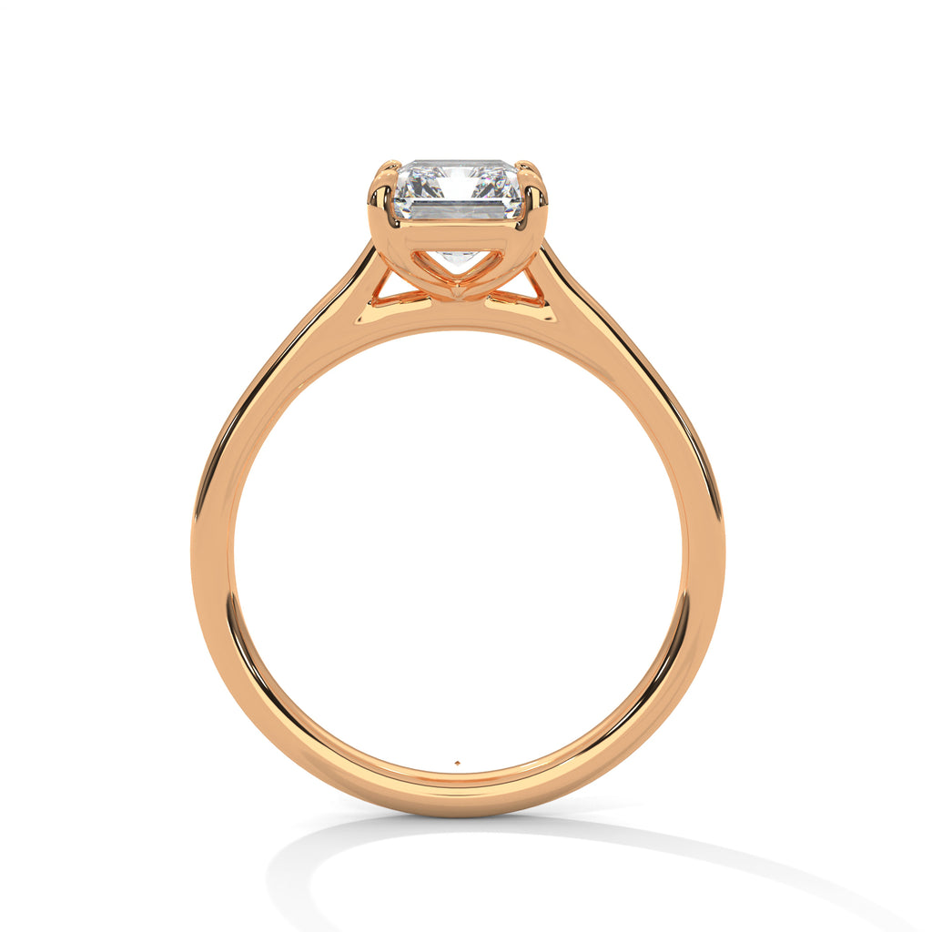 2.00 ct Emerald Cut Solitaire Engagement Ring 2ct Rose Gold