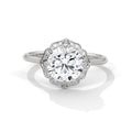 2.00 ct Vintage Style Floral Halo Round Lab-Grown Diamond Ring 2ct White Gold