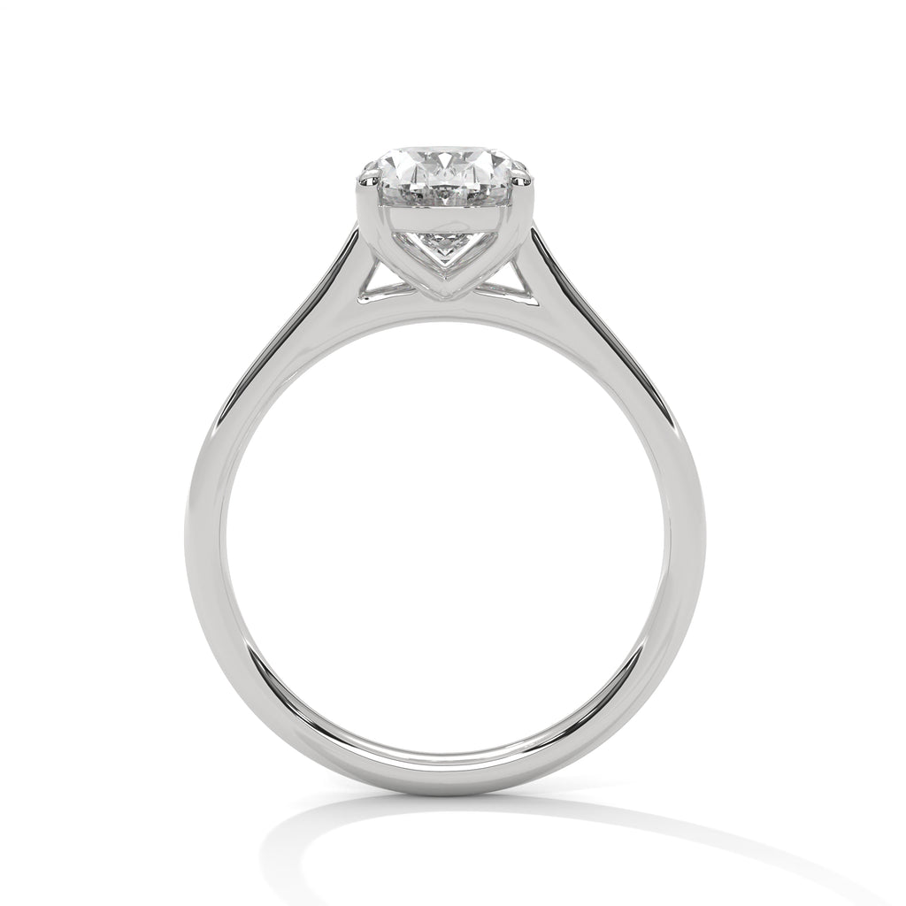 2.00 ct Oval Cut Solitaire Lab-Grown Diamond Engagement Ring 2ct White Gold
