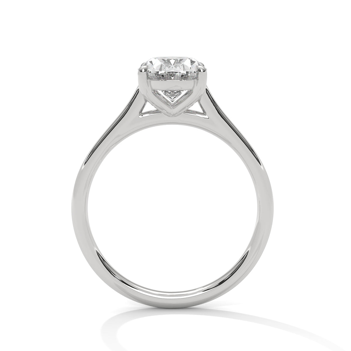 2.00 ct Oval Cut Solitaire Lab-Grown Diamond Engagement Ring 2ct White Gold