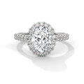 2.00 ct Oval Celestial Halo Lab-Grown Diamond Engagement Ring 2ct White Gold