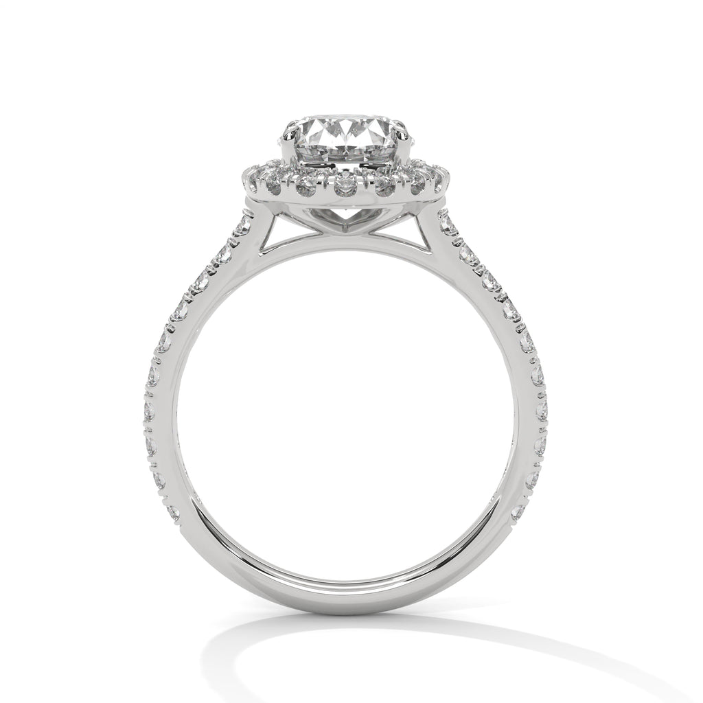 2.00 ct Oval Celestial Halo Lab-Grown Diamond Engagement Ring 2ct White Gold