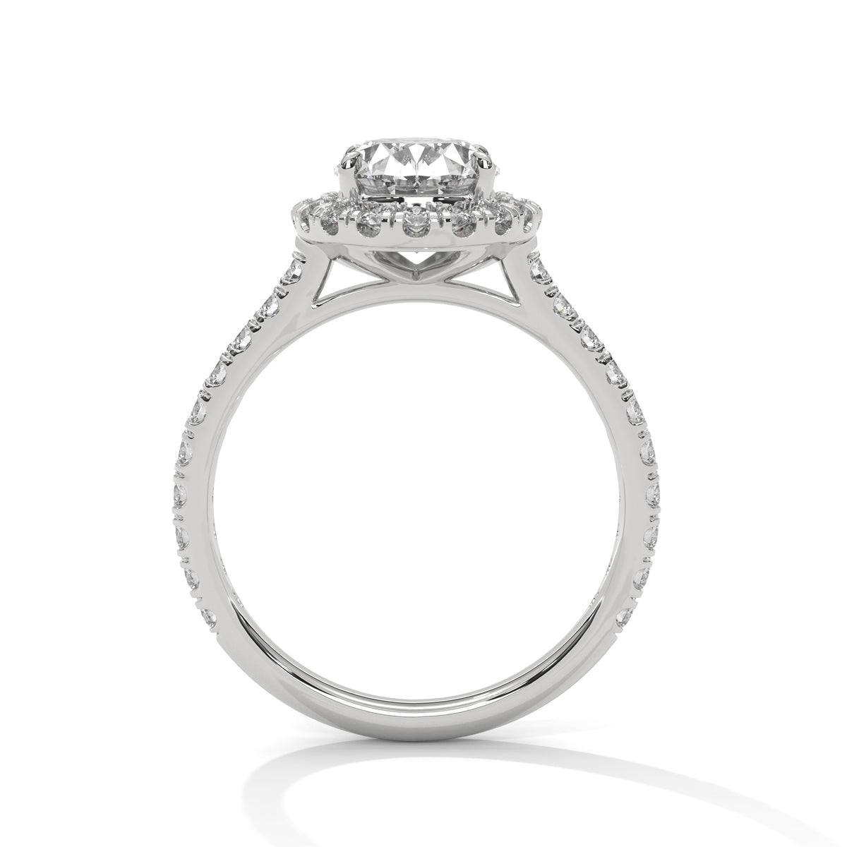 2.00 ct Oval Celestial Halo Lab-Grown Diamond Engagement Ring 2ct White Gold