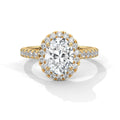 2.00 ct Oval Celestial Halo Lab-Grown Diamond Engagement Ring 2ct Yellow Gold