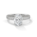 2.00 ct Oval Celestial Pavé Lab-Grown Diamond Engagement Ring 2ct White Gold