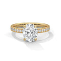 2.00 ct Oval Celestial Pavé Lab-Grown Diamond Engagement Ring 2ct Yellow Gold