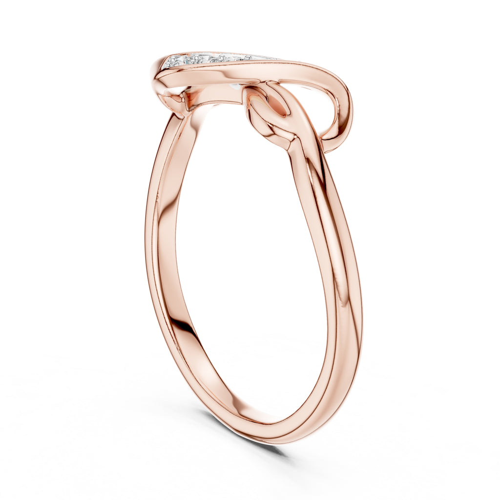 Intertwined Infinity Statement Ring Rose Gold