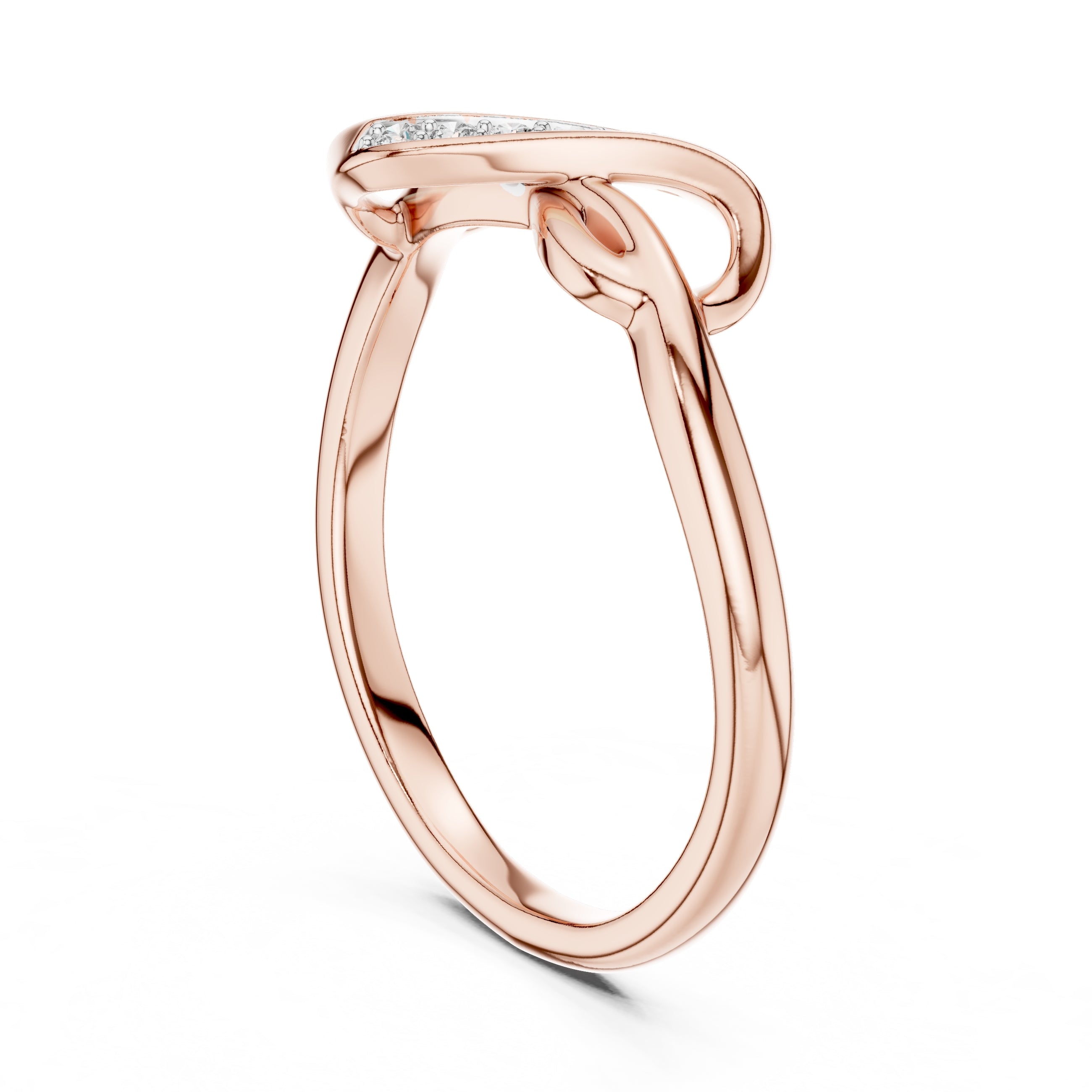 Intertwined Infinity Statement Ring Rose Gold