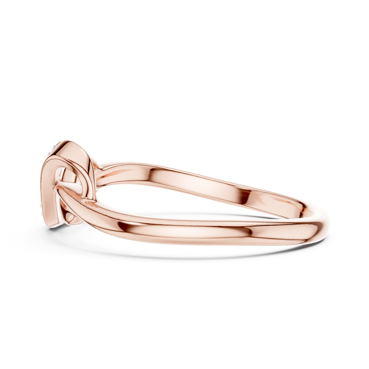 Intertwined Infinity Statement Ring Rose Gold