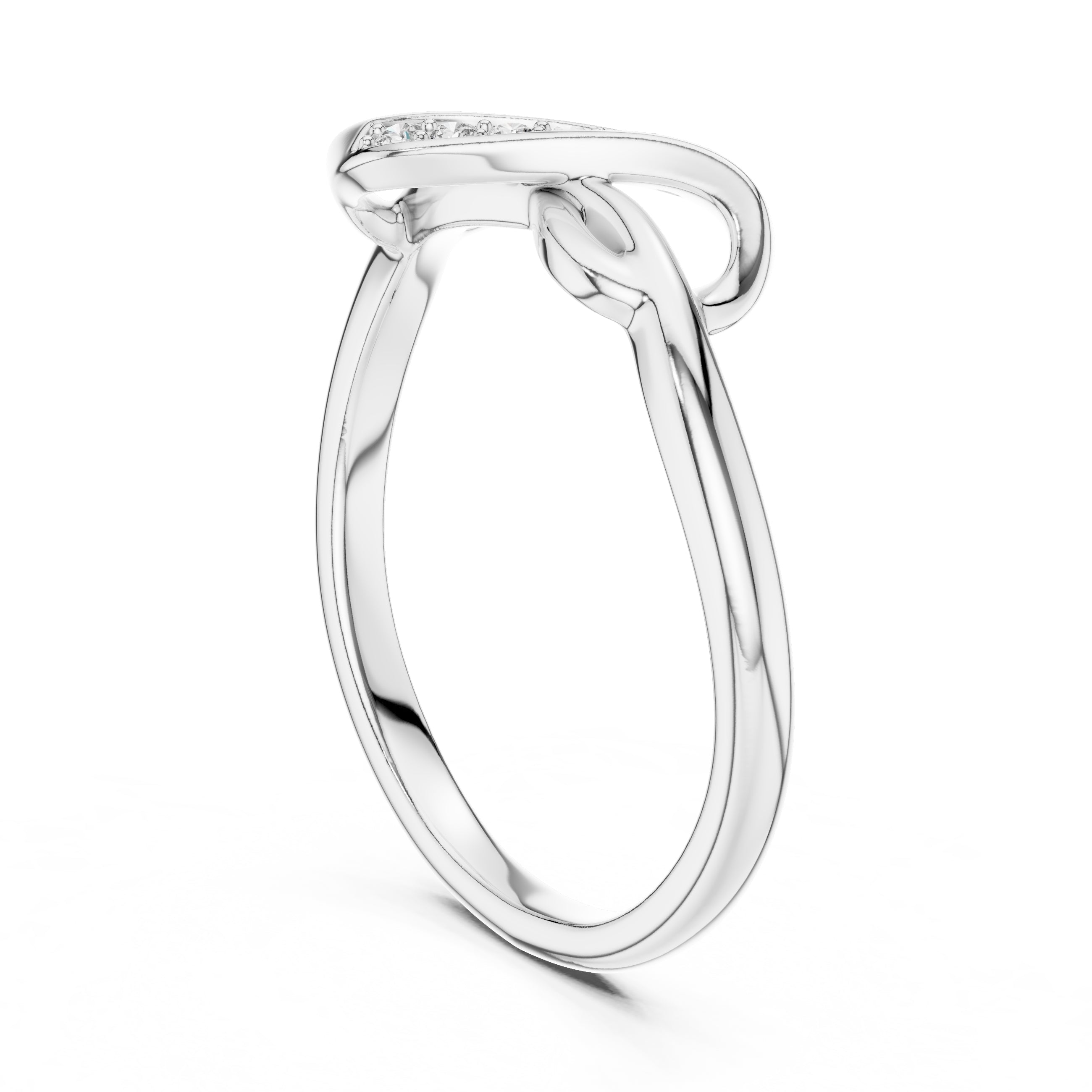 Intertwined Infinity Statement Ring White Gold