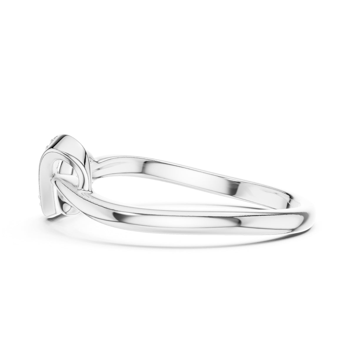 Intertwined Infinity Statement Ring White Gold