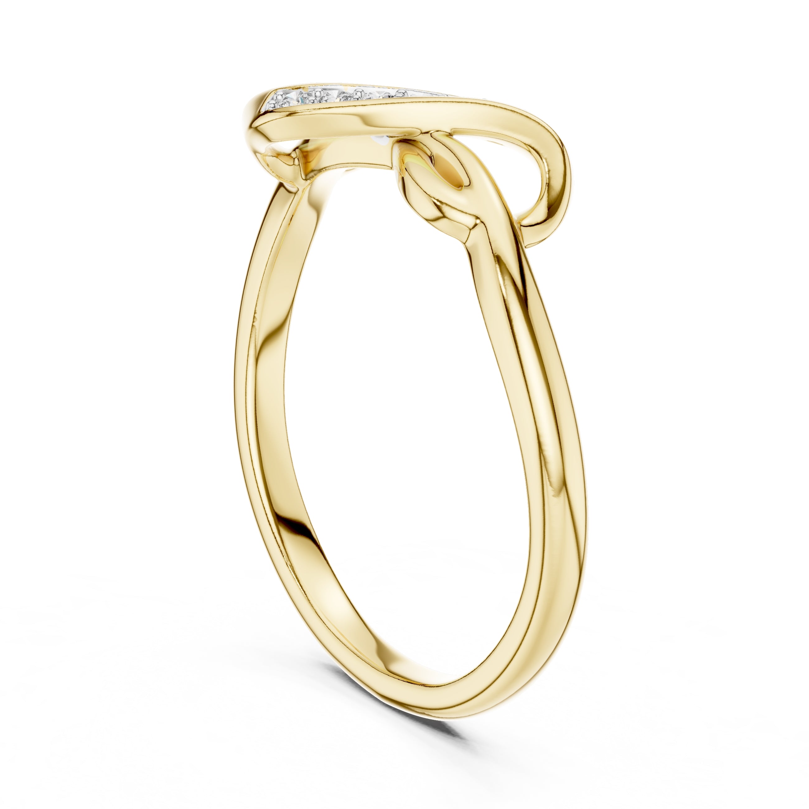 Intertwined Infinity Statement Ring Yellow Gold