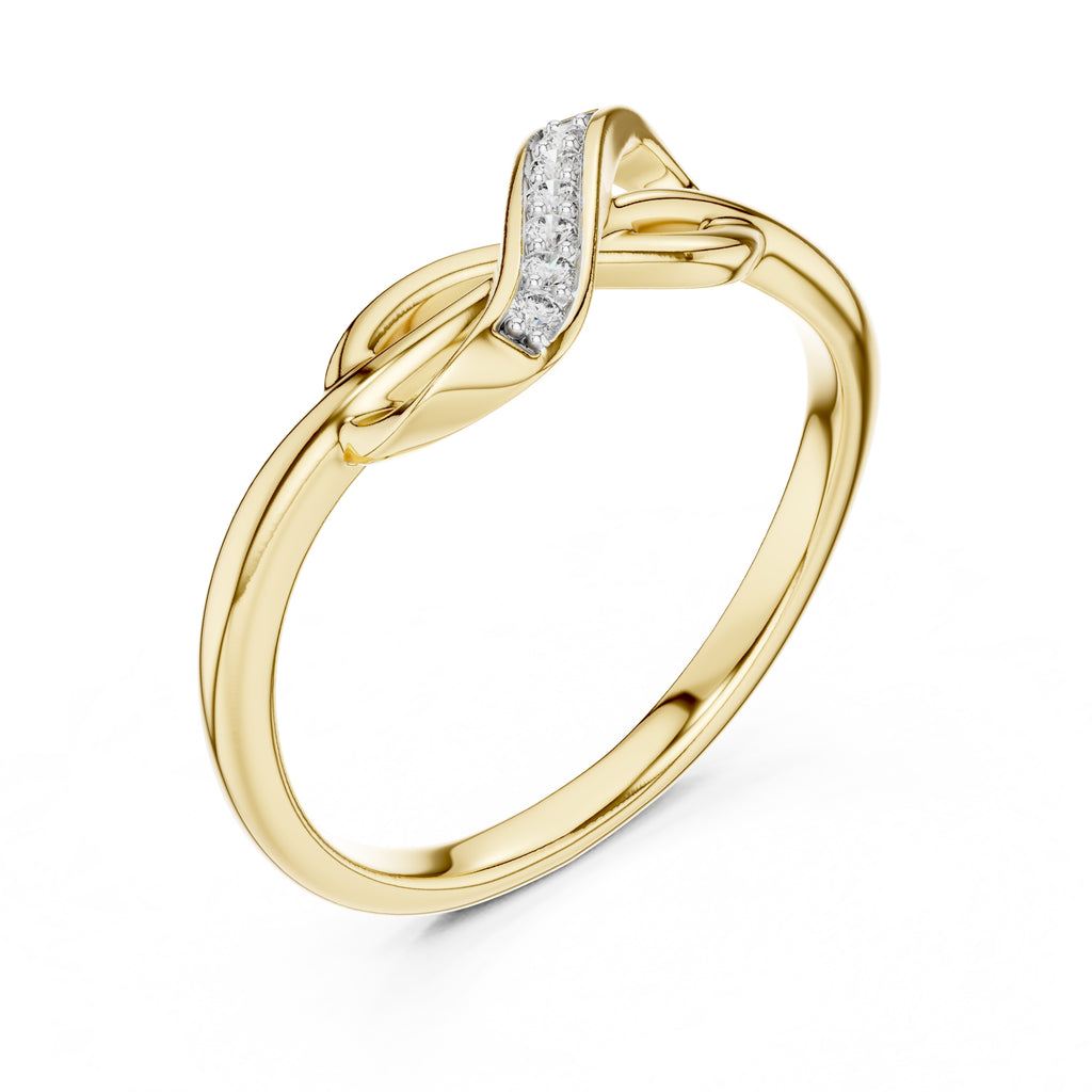 Intertwined Infinity Statement Ring Yellow Gold