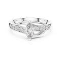 Swirling Marquise Statement Ring White Gold