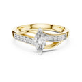 Swirling Marquise Statement Ring Yellow Gold