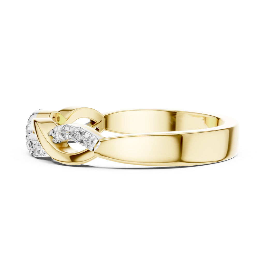 Intertwined Twisted Band Statement Ring Yellow Gold
