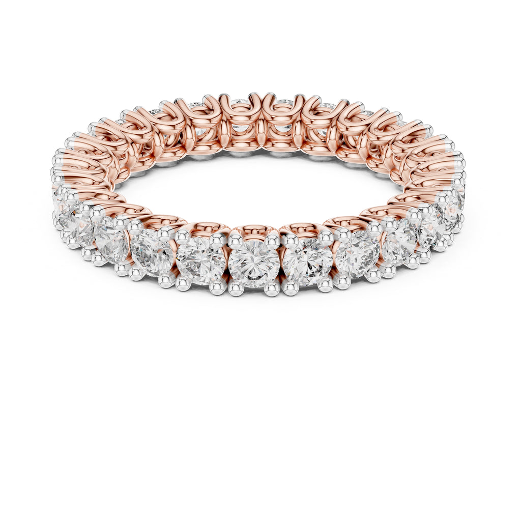 Filigree Eternity Band Statement Ring Rose Gold