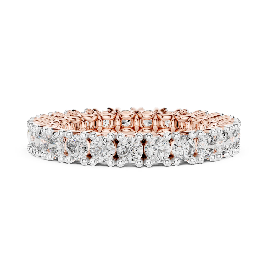 Filigree Eternity Band Statement Ring Rose Gold