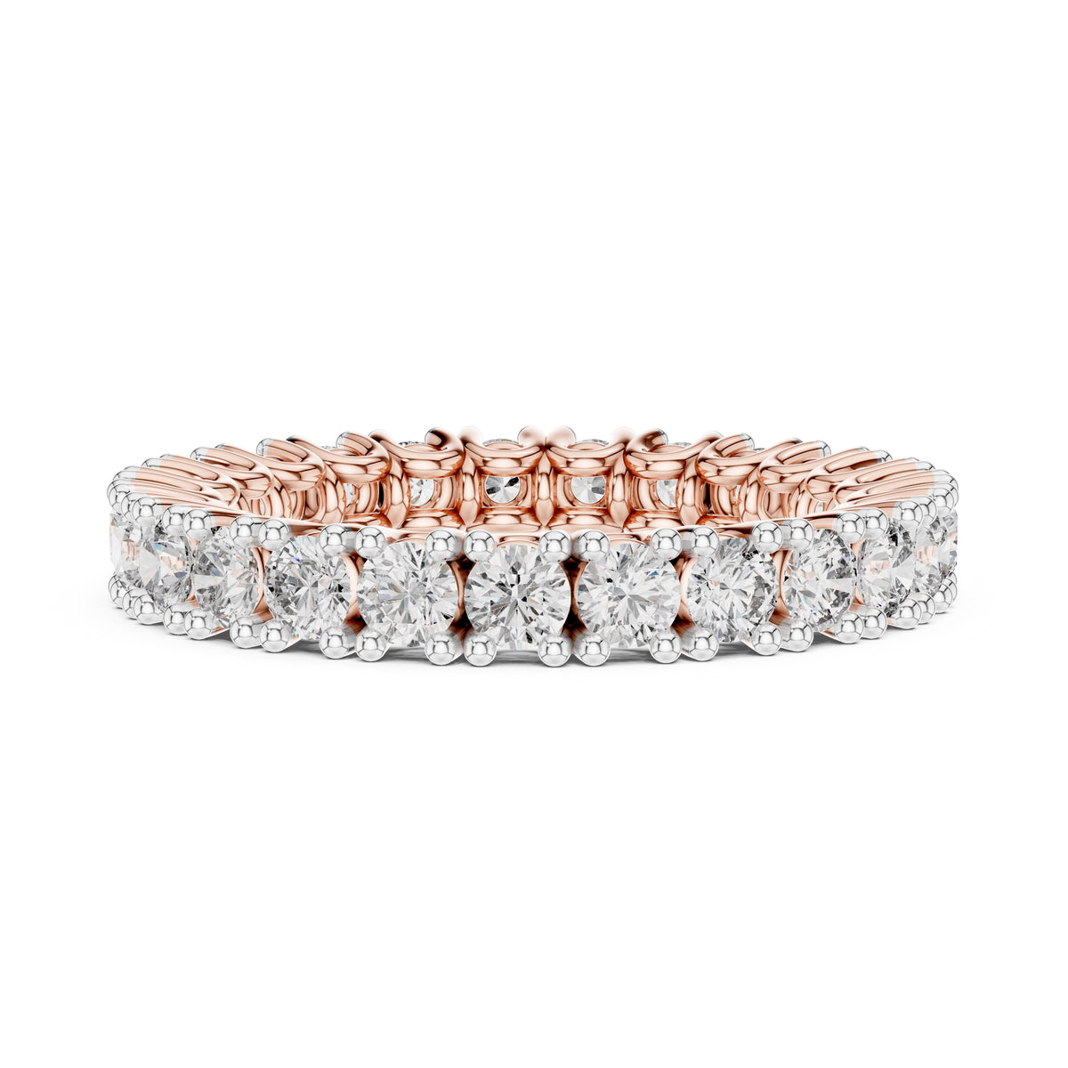 Filigree Eternity Band Statement Ring Rose Gold