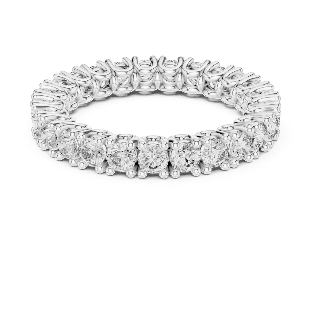 Filigree Eternity Band Statement Ring White Gold