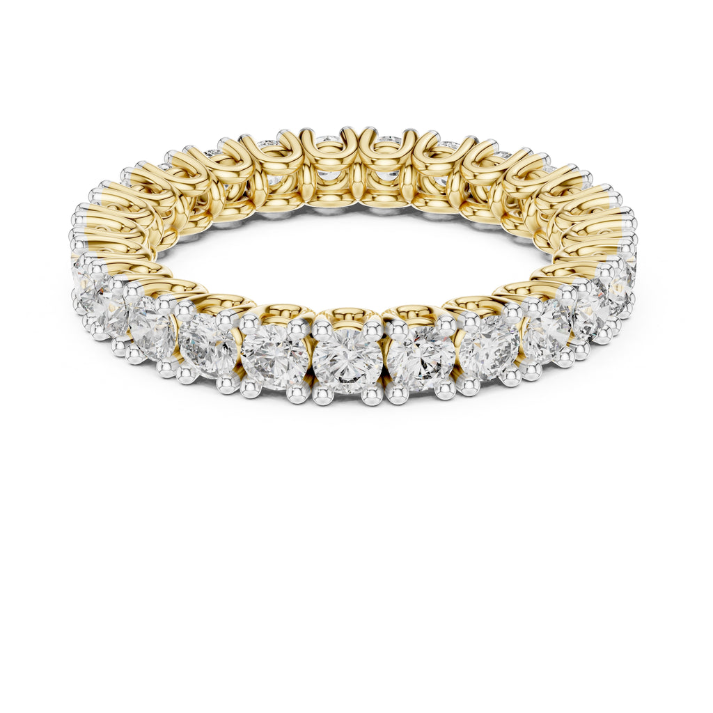 Filigree Eternity Band Statement Ring Yellow Gold