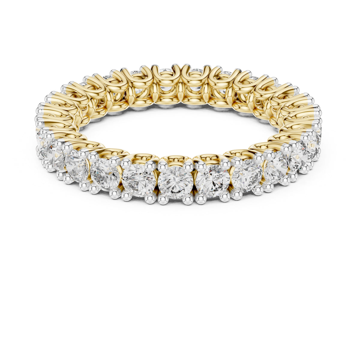 Filigree Eternity Band Statement Ring Yellow Gold