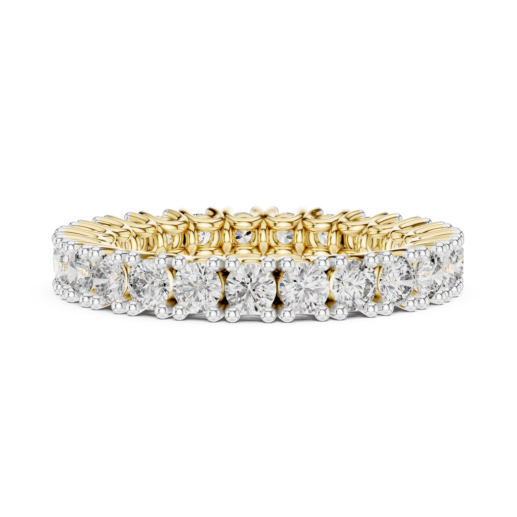 Filigree Eternity Band Statement Ring Yellow Gold