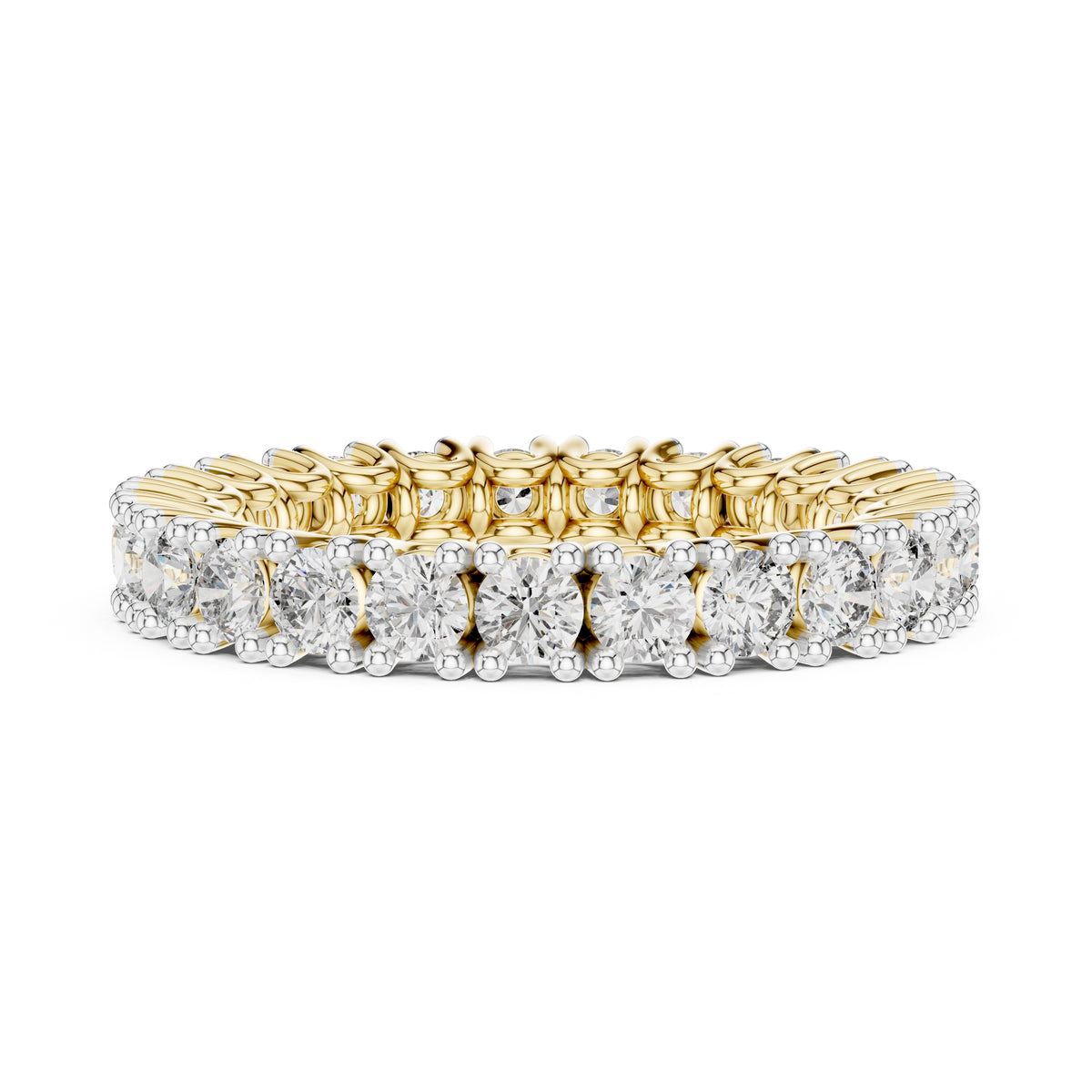 Filigree Eternity Band Statement Ring Yellow Gold