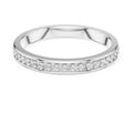 Channel-Set Pavé Band Statement Ring White Gold