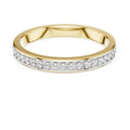 Channel-Set Pavé Band Statement Ring Yellow Gold