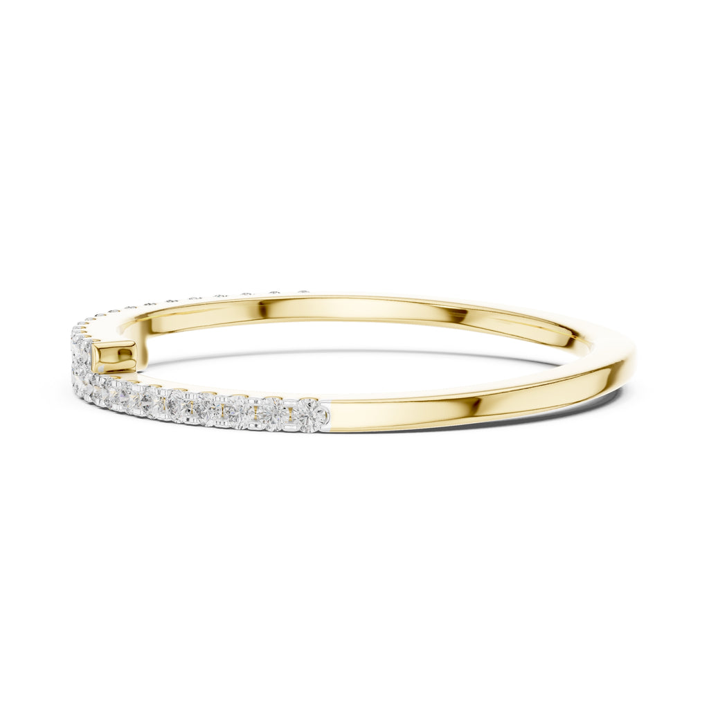 Bypassing Bypass Wrap Pavé Band Statement Ring Yellow Gold