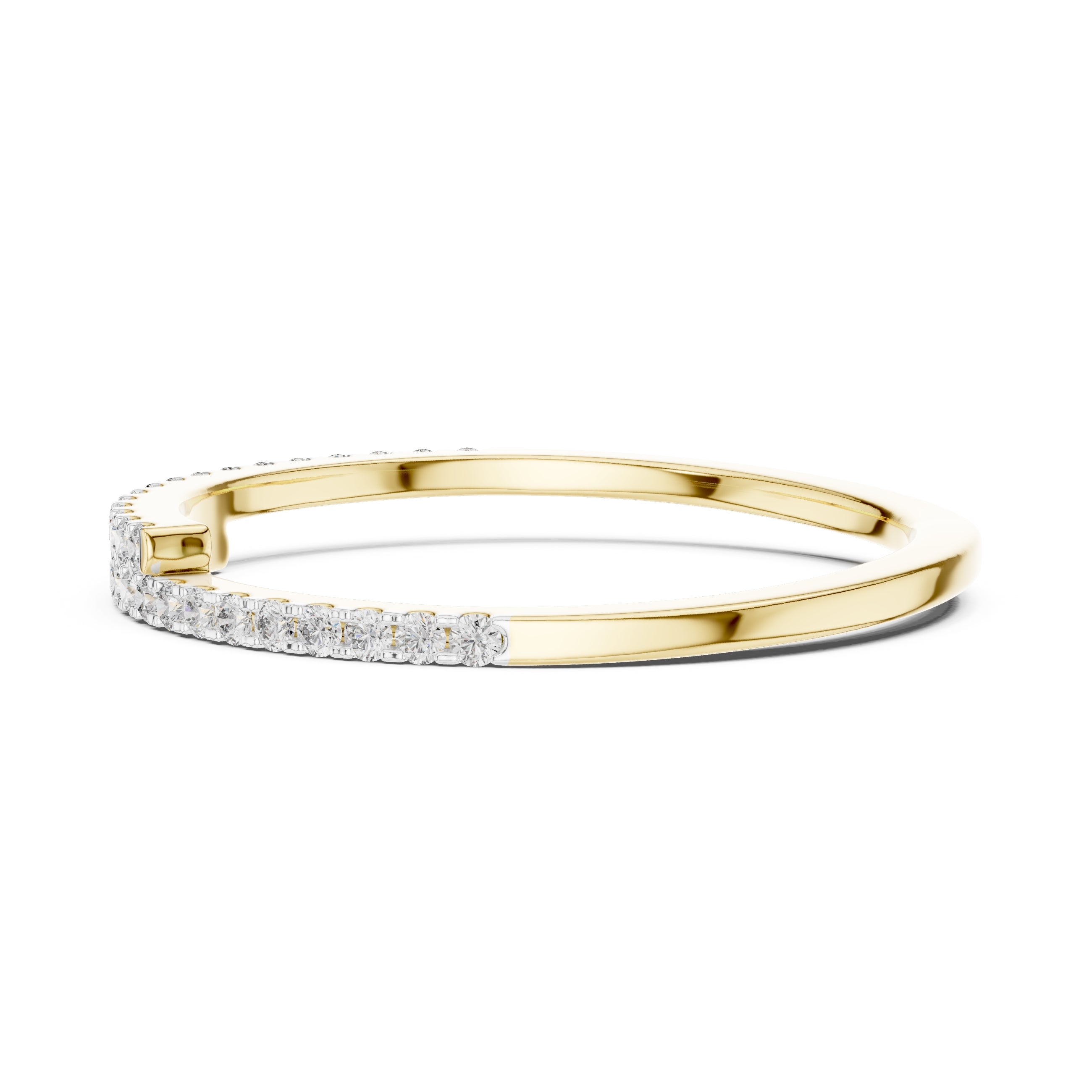 Bypassing Bypass Wrap Pavé Band Statement Ring Yellow Gold