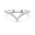 Chevron Pavé Statement Ring White Gold