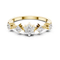 Graduated Five-Stone Minimalist Ring Yellow Gold