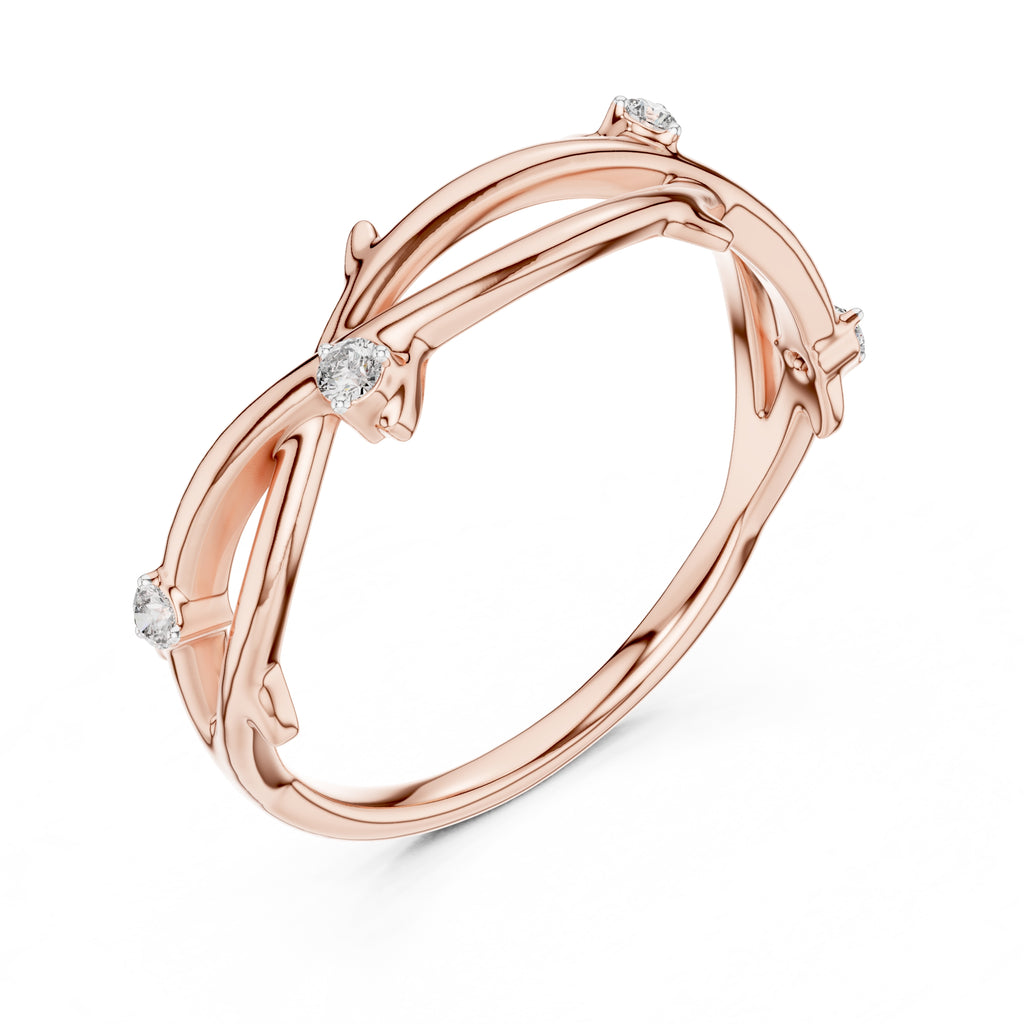 Enchanted Twig Minimalist Ring Rose Gold