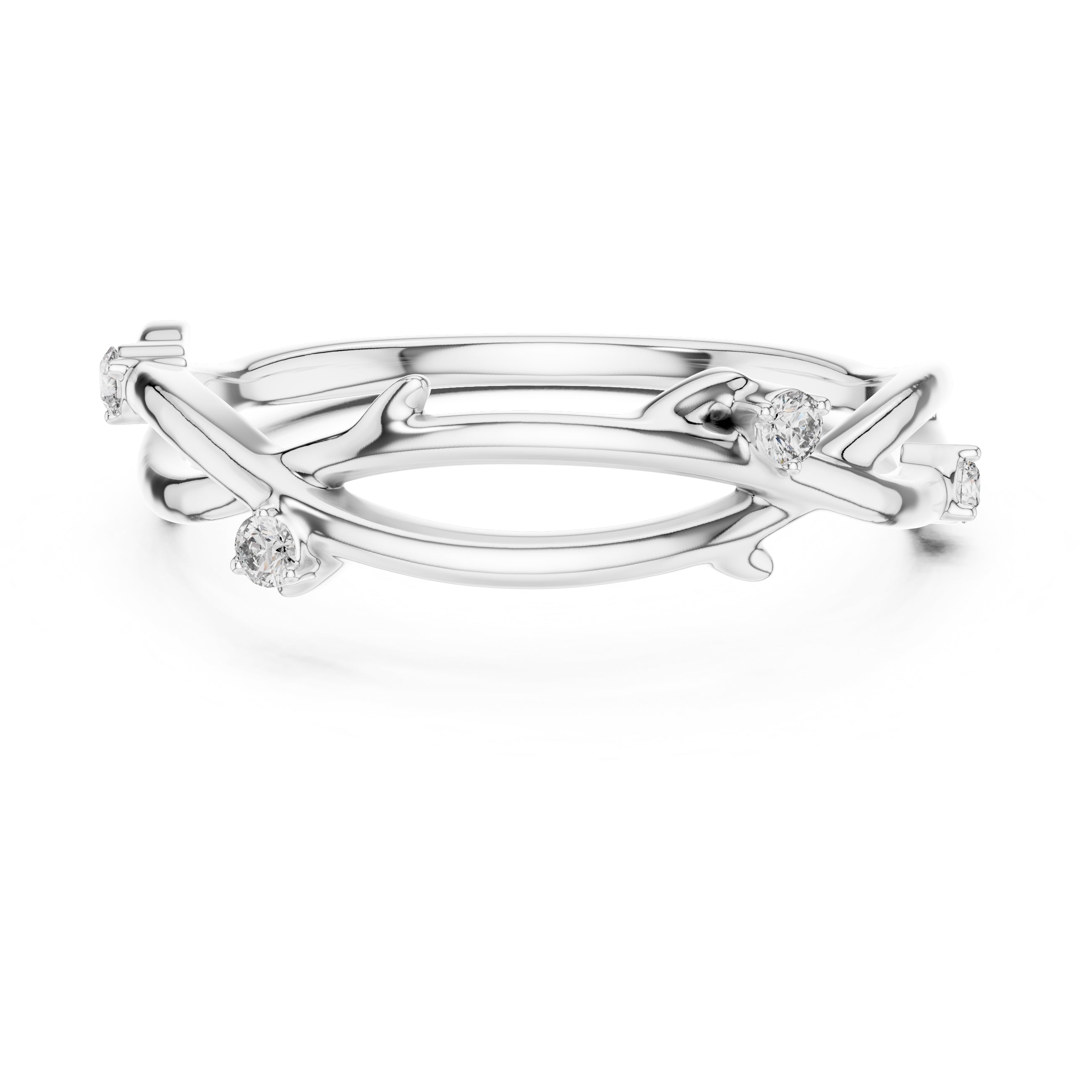 Enchanted Twig Minimalist Ring White Gold