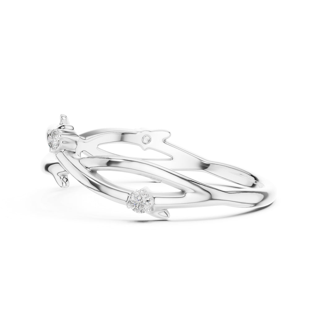 Enchanted Twig Minimalist Ring White Gold