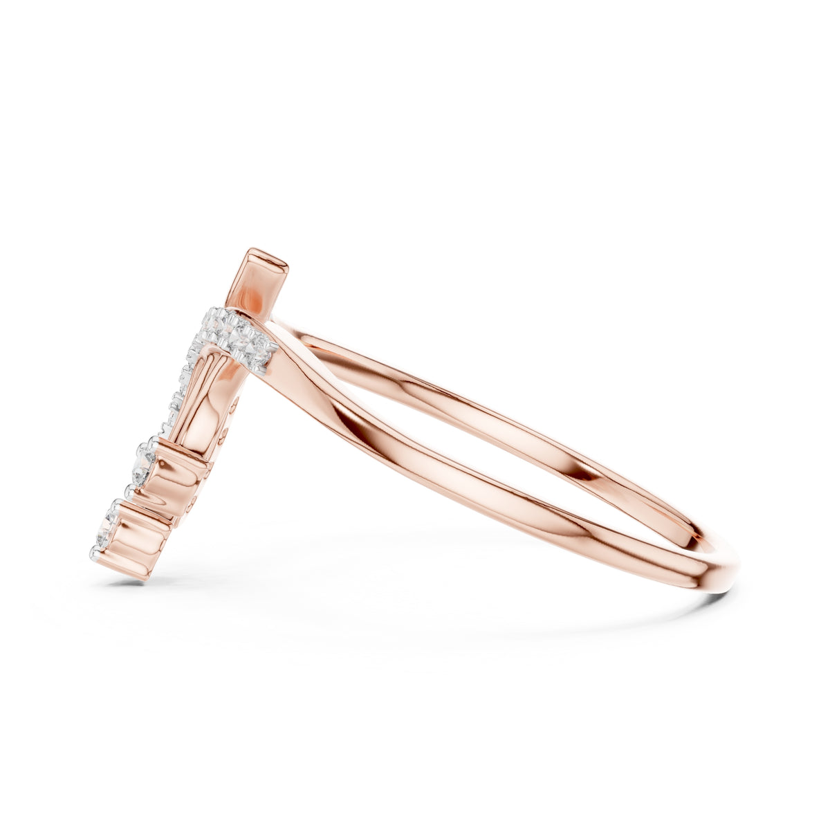 Cascading Waterfall Statement Ring Rose Gold