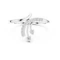 Cascading Waterfall Statement Ring White Gold