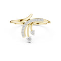 Cascading Waterfall Statement Ring Yellow Gold