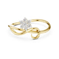 Blossom Cluster Swirl Minimalist Ring Yellow Gold
