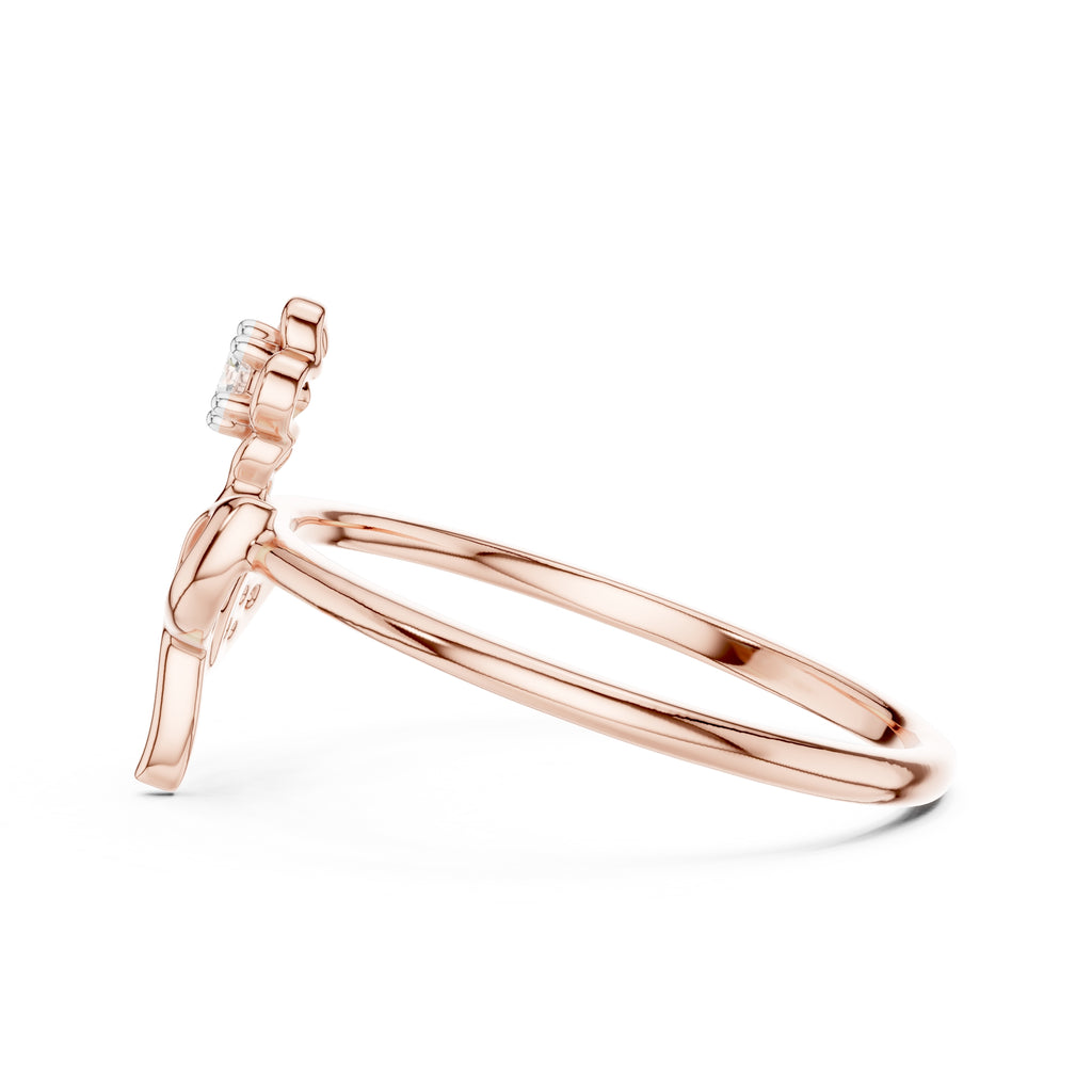Blooming Blossom Minimalist Ring Rose Gold