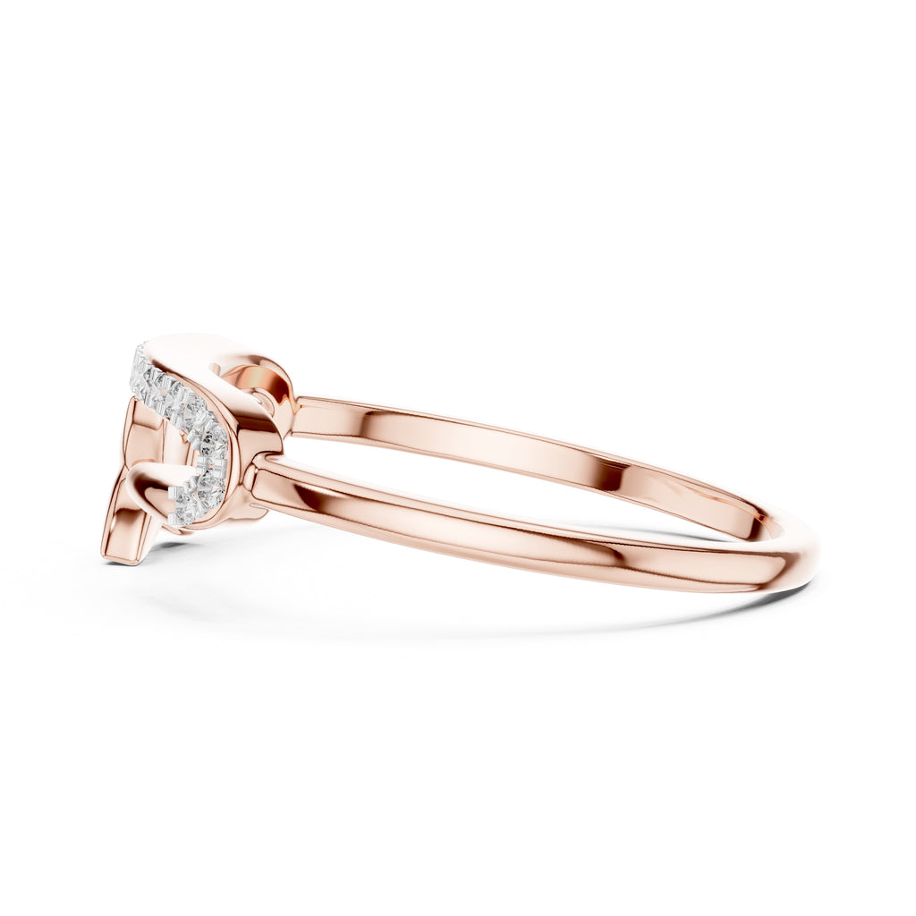 Blossom Accent Open Band Ring Rose Gold