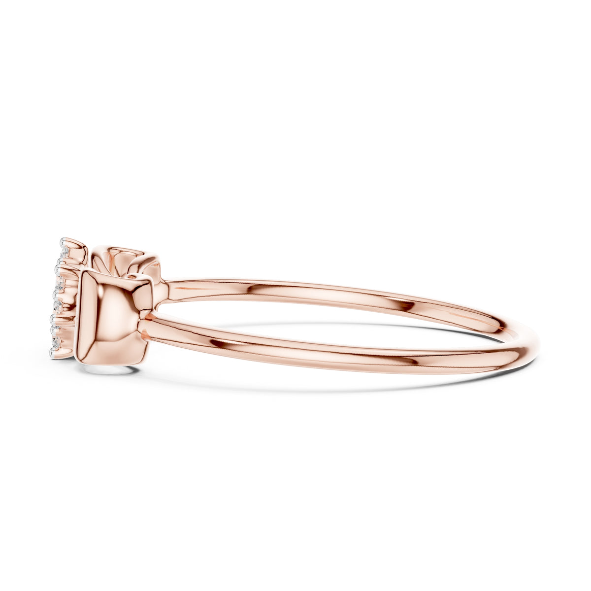 Bow Cluster Minimalist Ring Rose Gold