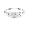 Bow Cluster Minimalist Ring White Gold