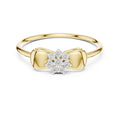 Bow Cluster Minimalist Ring Yellow Gold