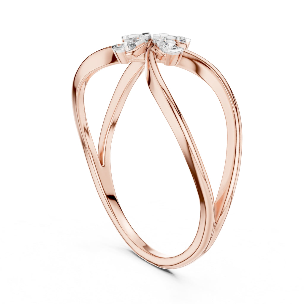 Infinity Blossom Statement Ring Rose Gold