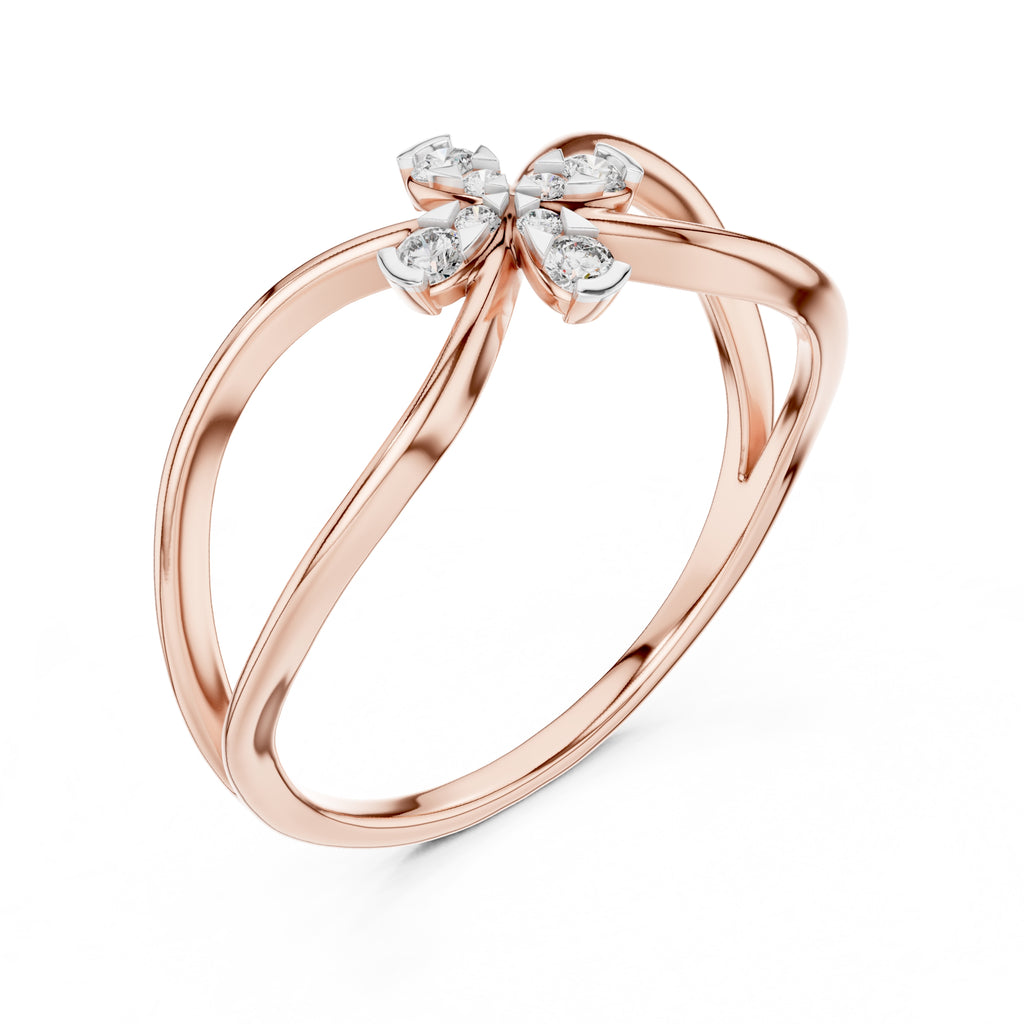 Infinity Blossom Statement Ring Rose Gold