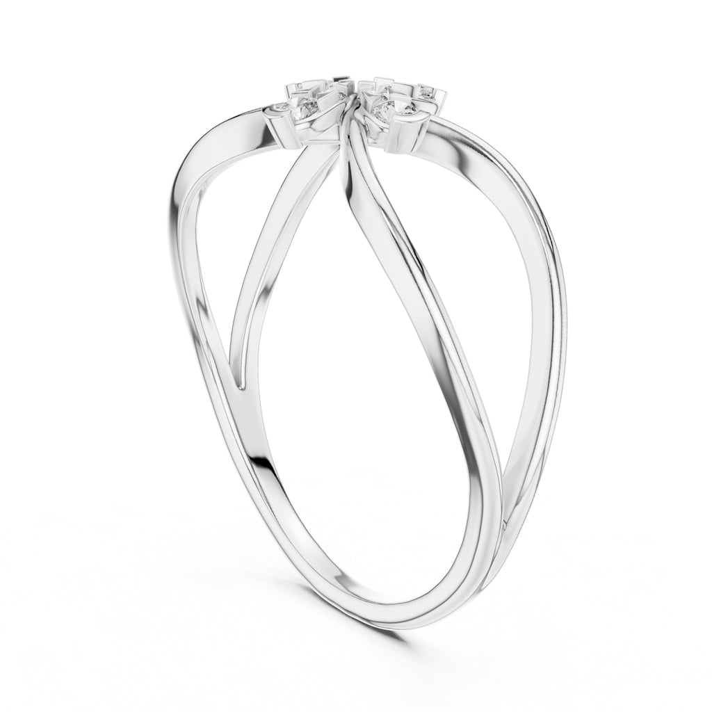 Infinity Blossom Statement Ring White Gold
